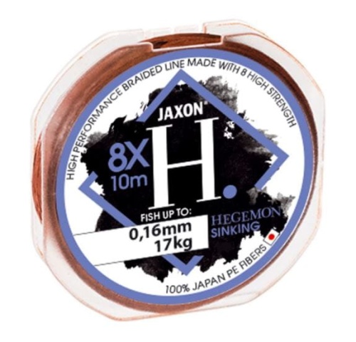 Plecionka przyponowa Jaxon Hegemon SInking 8X / brązowa / tonąca / 0,08 mm / 5 kg / 10 m / ZJ-DES008C* sklep wędkarski Makarfish