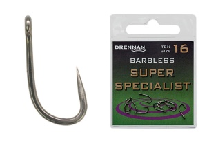 Haczyki Drennan Super Specialist Bezzadziorowe / roz 6 / 10 szt / z oczkiem / *69-028-006*          