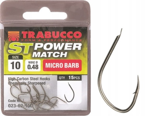Haczyki Trabucco ST Power Match / No 12 / 15 szt  / *023-62-120* sklep wędkarski Makarfish