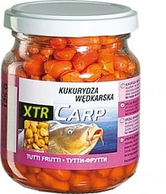 Kukurydza wędkarska w słoiczku Jaxon XTR Carp / Tutti Fruti / 125 g / Pomarańczowa / *FX-CB04*