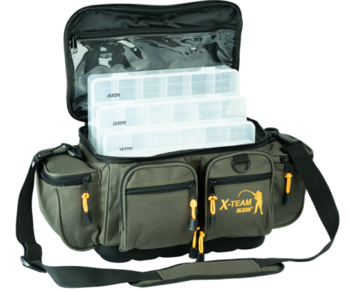 Torba ze sztywnym dnem + 4 pudełka Jaxon / 50 x 25 x 20 cm / *UJ-XTX09* sklep wędkarski makarfish
