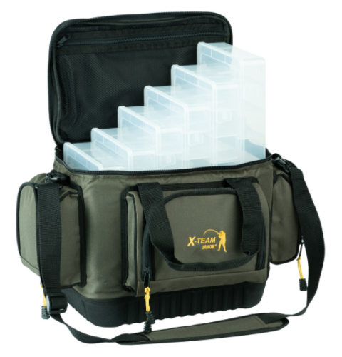Torba ze sztywnym dnem + 6 pudełka Jaxon / 47 x 30 x 27 cm / *UJ-XTX08* sklep wędkarski makarfish