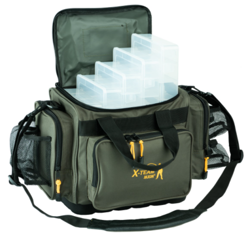 Torba XTX07 ze sztywnym dnem + 5 pudełka Jaxon / 47 x 27 x 30 cm / *UJ-XTX07* sklep wędkarski makarfish