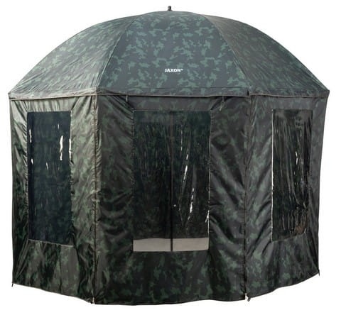 Parasol wędkarski Jaxon / zabudowany / Φ 250 cm / moro / 3 okna / *AK-PLX290XU* sklep wędkarski Makarfish
