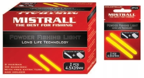 Nasadki świecące (Świetliki) Mistrall / ⌀ 4,5mm / + klips / żółtozielony / 2 szt /*AM-6006438* sklep wędkarski Makarfish