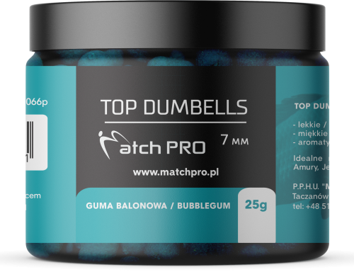 Match Pro Top Dumbells / 7 mm / Guma Balonowa / tonące / 25 g / *979227* sklep wędkarski Makarfish 1