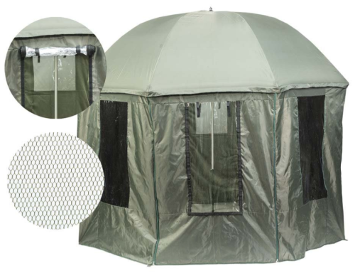 Parasol wędkarski Jaxon / zabudowany / 300 cm / 3 okna + moskitiera / *AK-PLX150TV* sklep wędkarski Makarfish