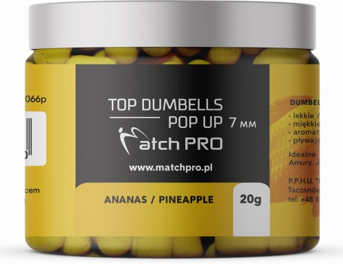 Match Pro Top Dumbells POP UP / 7 mm / Ananas / 20 g / *979263* sklep wędkarski Makarfish 1