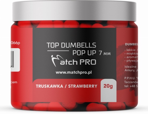 Match Pro Top Dumbells POP UP / 7 mm / Truskawka / 20 g / *979264* sklep wędkarski Makarfish 1