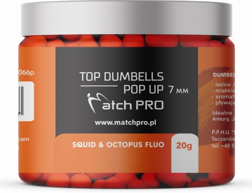 Match Pro Top Dumbells POP UP / 7 mm / Sqiud & Octopus Fluo/ 20 g / *979270* sklep wędkarski Makarfish 1
