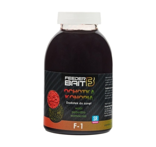 Zalewa do zanęt, pelletu Feeder Bait / F1 - Ochotka & Konopia / 250 ml / *FB13-2*  sklep wędkarski Makarfish 1