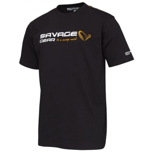 Koszulka, T-Shirt Savage Gear Signature Logo / roz. S / Czarna  / *73644* 