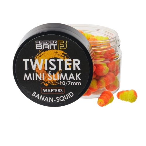 Twister Mini Ślimak Feeder Bait / Banan & Kałamarnica / Wafters / 10x7 mm / 25 ml / *FB35-9* sklep wędkarski Makarfish