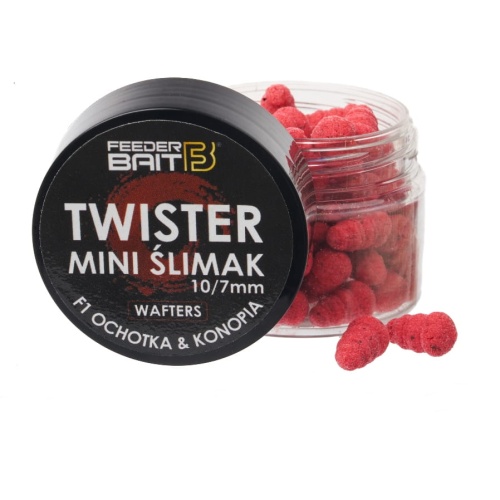 Twister Mini Ślimak Feeder Bait / F1 - Ochotka & Konopia / Wafters / 10x7 mm / 25 ml / *FB35-11* sklep wędkarski Makarfish