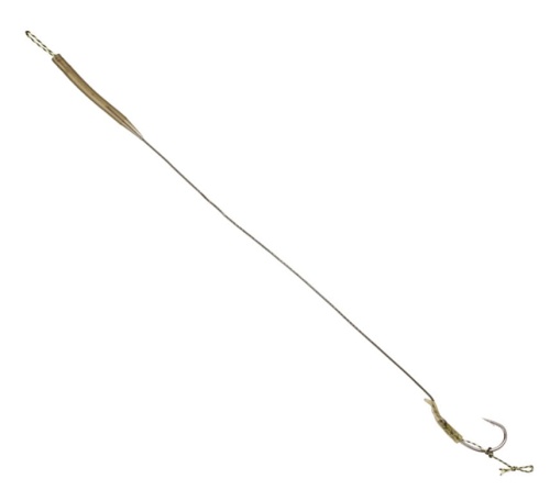 Przypon karpiowy Mikado / Anti-blow Out Rig - w otulinie / 23 cm / 25 Lbs / hak 2 / 2 szt / *AMC-PB02C-2* sklep wędkarski Makarfish