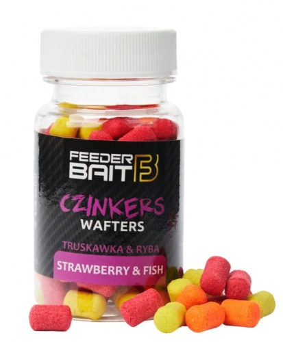 Kulki proteinowe Czinkers Feeder Bait / Truskawka - Ryba / neutralne / 7 x 10 mm / 60 ml / *FB19-13* sklep wędkarski Makarfish
