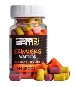 Kulki proteinowe Czinkers Feeder Bait / Ambrozja - Truskawka & Banan / neutralne / 7 x 10 mm / 60 ml / *FB19-4*