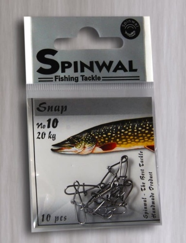 Agrafka Spinwal Snap / No 10 / 20 kg / 10 szt / sklep wędkarski Makarfish 1