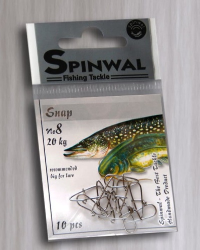 Agrafka Spinwal Snap / No 8 / 20 kg / 10 szt / sklep wędkarski Makarfish 1