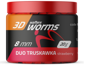 Match Pro Top Worms Wafters / 8 mm / Duo Strawberry / 20 g /  *979285*
