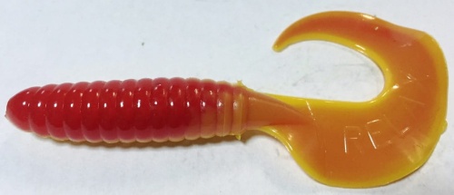 Twister Relax  pomarańczowy  czerwony    9 cm  sklep wędkarski makarfish 1.jpg