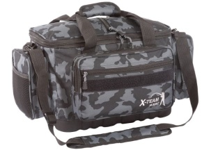 Torba wędkarska z usztywnianym dnem Jaxon/ ciemne moro / 56 x 30 x 26 cm / *UJ-XDE01* 