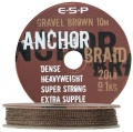 Plecionka karpiowa przyponowa ESP Anchor Braid Gravel  brązowa  20 lbs  9,00 kg  65-513-020 1 makarfish.JPG