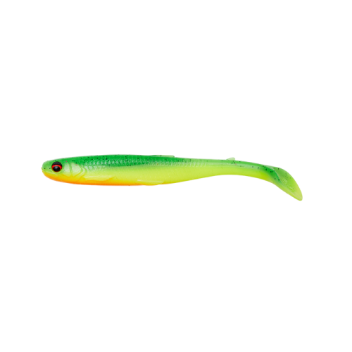Przynęta gumowa Savage Gear Slender Scoop Shad / 13 cm / Green Yellow / *74271* sklep wędkarski Makarfish