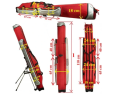 Pokrowiec 3 komorowy Mistrall / sztywny / czerwony /ze stojakiem / 160 cm / *AM-6009290*  sklep wędkarski Makarfish 6