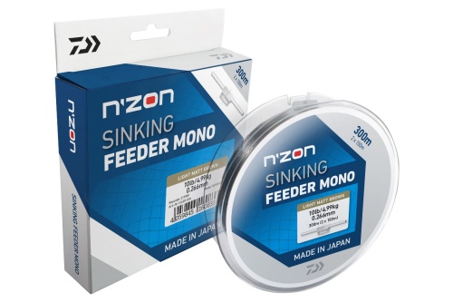 Żyłka Daiwa N'Zon Sinking Feeder Mono / 300 m / 0,23 mm / brązowa / *12405-023* sklep wędkarski Makarfish