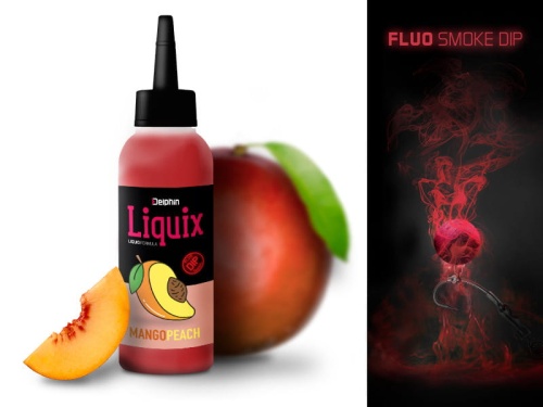 Fluo dip smużący Delphin Snax Liquix / Mango - Brzoskwinia / 100 ml / *101003533* sklep wędkarski Makarfish