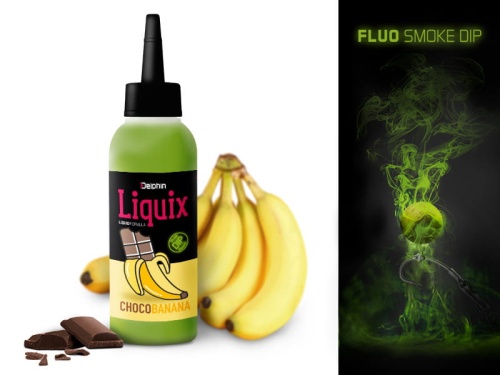 Fluo dip smużący Delphin Snax Liquix / Czekolada - Banan / 100 ml / *101003537*  sklep wędkarski Makarfish