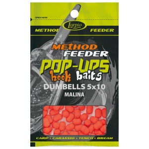 Kulki proteinowe, Dumbells Lorpio Hook Baits / Pop-Ups - pływające / Malina / 5 x 10 mm / 15 g / *DD-005-023*
