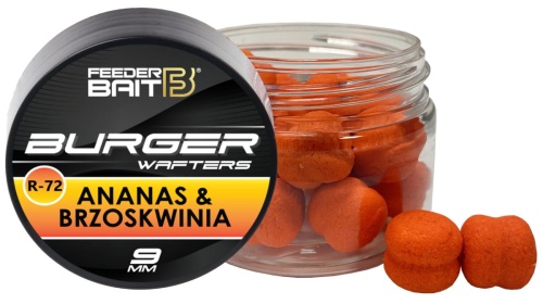 Fluo Burger Wafters Feeder Bait / R72 - Brzoskwinia & Ananas / 9 mm / 25 ml / *FB37-6* sklep wędkarski Makarfish