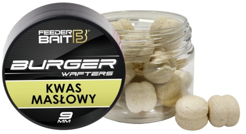 Fluo Burger Wafters Feeder Bait / Kwas Masłowy / 9 mm / 25 ml / *FB37-7* sklep wędkarski Makarfish