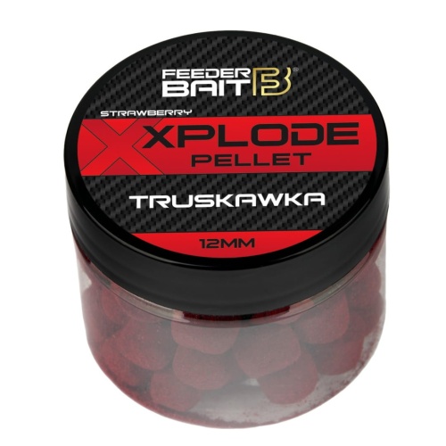 Pellet Xplode Feeder Bait / Truskawka / 12 mm / Smużący / Pop-Up / *FB23-6* sklep wędkarski Makarfish