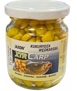 Kukurydza wędkarska w słoiczku Jaxon XTR Carp / Banan / 125 g / żółta / *FX-CB12*  
