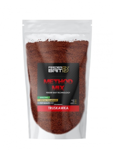 Zanęta Method Mix Feeder Bait / Truskawka / 800 g / *FB9-9* sklep wędkarski Makarfish