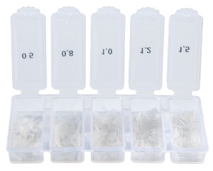 Wężyki sylikonowe do spławików Jaxon  / 5 rozmiarów / pocięte / *AC-PC195B*      