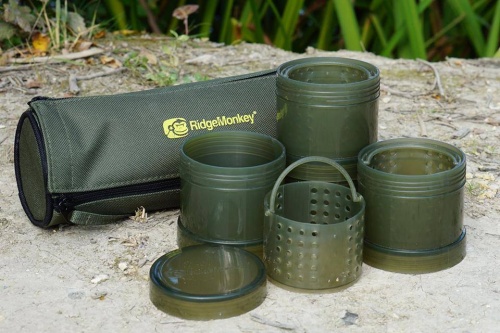 Pojemniki na kulki proteinowe RidgeMonkey Modular HookBait Pots / Green / *RM MHP-G* sklep wędkarski makarfish 1
