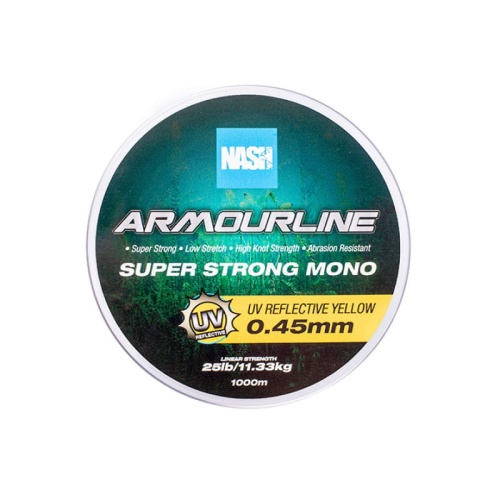 Żyłka Nash Armourline Mono UV Yellow / 0,35 mm / 15 Lb / 1000 m / *T6048*  sklep wędkarski Makarfish