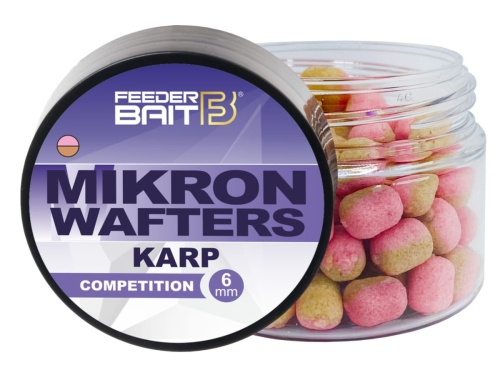 Mikron Feeder Bait / Competition Karp / Wafters / 4 x 6 mm / 25 ml / różowo - brązowe / *FB27-22* sklep wędkarski Makarfish