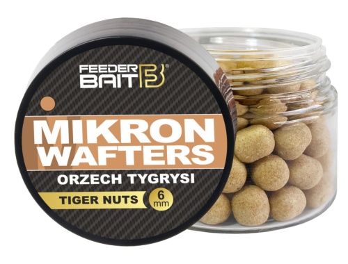 Mikron Feeder Bait / Orzech Tygrysi / Wafters / 4 x 6 mm / 25 ml / brązowe / *FB27-18* sklep wędkarski Makarfish