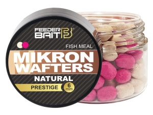 Mikron Feeder Bait / Natural / Wafters / 4 x 6 mm / 25 ml / biało - różowe / *FB27-15*