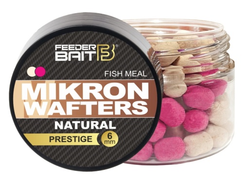 Mikron Feeder Bait / Natural / Wafters / 4 x 6 mm / 25 ml / biało - różowe / *FB27-15* sklep wędkarski Makarfish