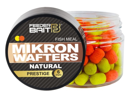 Mikron Feeder Bait / Natural / Wafters / 4 x 6 mm / 25 ml / żółto - pomarańczowe / *FB27-12* sklep wędkarski Makarfish