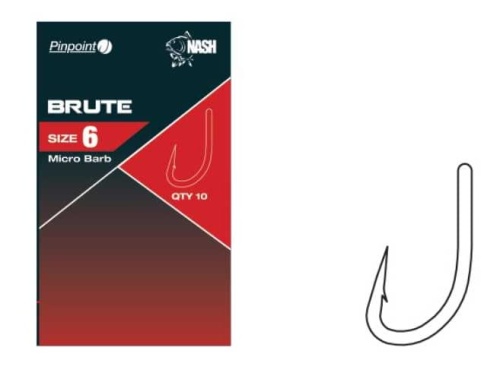 Haczyki Nash Brute / Micro Barbed / # 4 / 10 szt / *T6145*  sklep wędkarski Makarfish