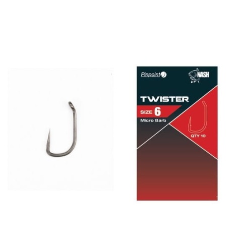 Haczyki Nash Twister / Micro Barbed / # 4 / 10 szt / *T6109* sklep wędkarski Makarfish