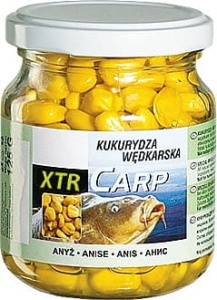 Kukurydza wędkarska w słoiczku Jaxon XTR Carp / Wanilia / 125 g / Żółta / *FX-CB05*