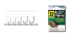 Haczyki Owner Feeder Hook / FDH-13 / No 14 / z łopatką / zadzior / 17 szt / *HO-FDH1314*